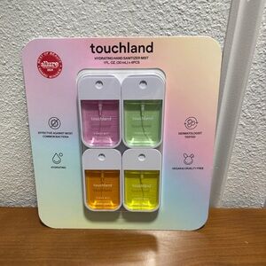 Touchland| vegan‎ 4 pack hydrating hand sanitizer